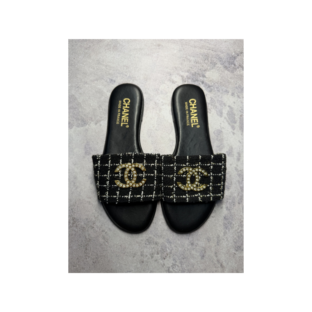 Chanel Cotton Slippers B