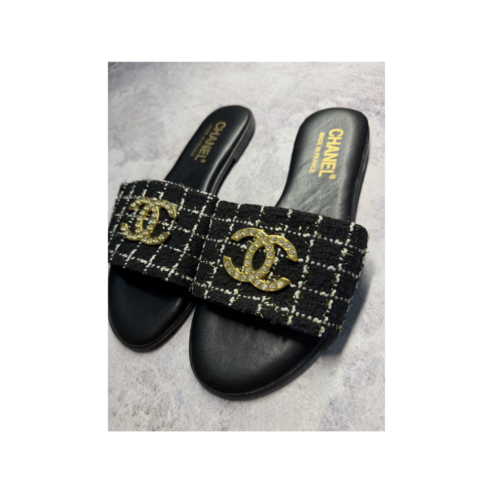Chanel Cotton Slippers B