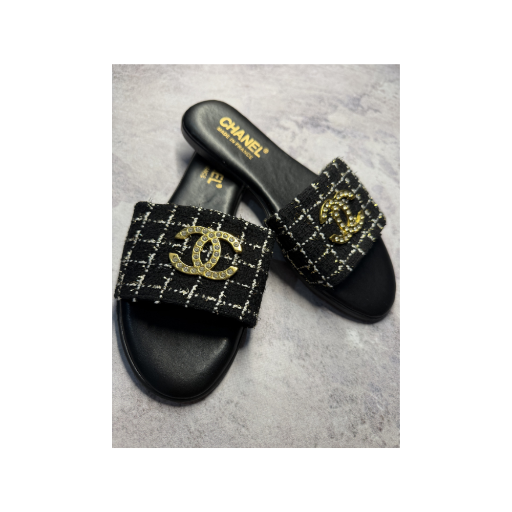 Chanel Cotton Slippers B