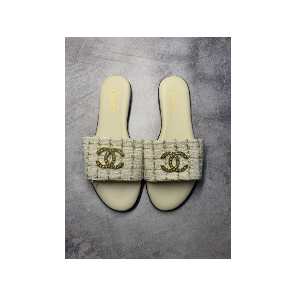 Chanel Cotton Slippers W