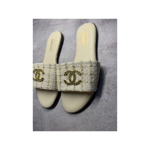 Chanel Cotton Slippers W