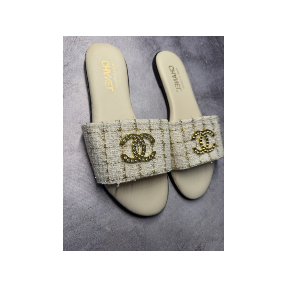 Chanel Cotton Slippers W