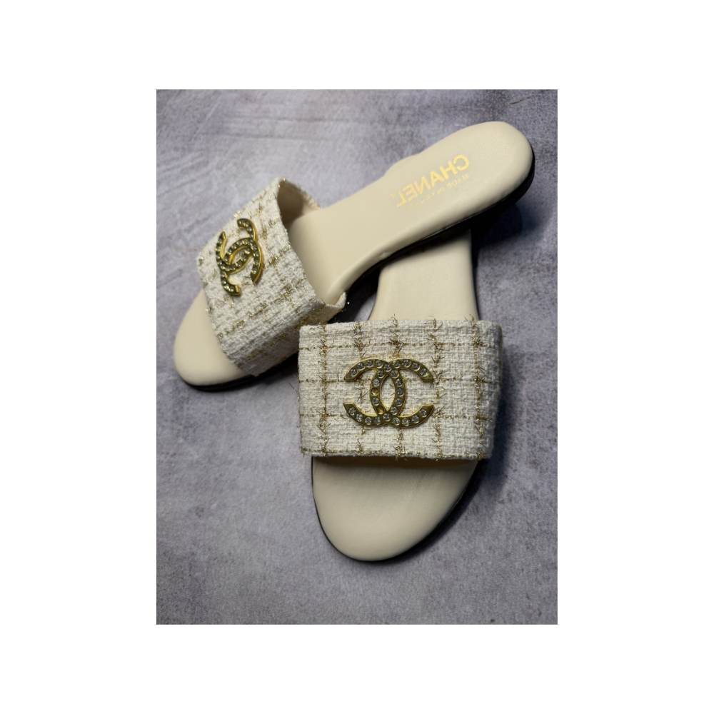 Chanel Cotton Slippers W