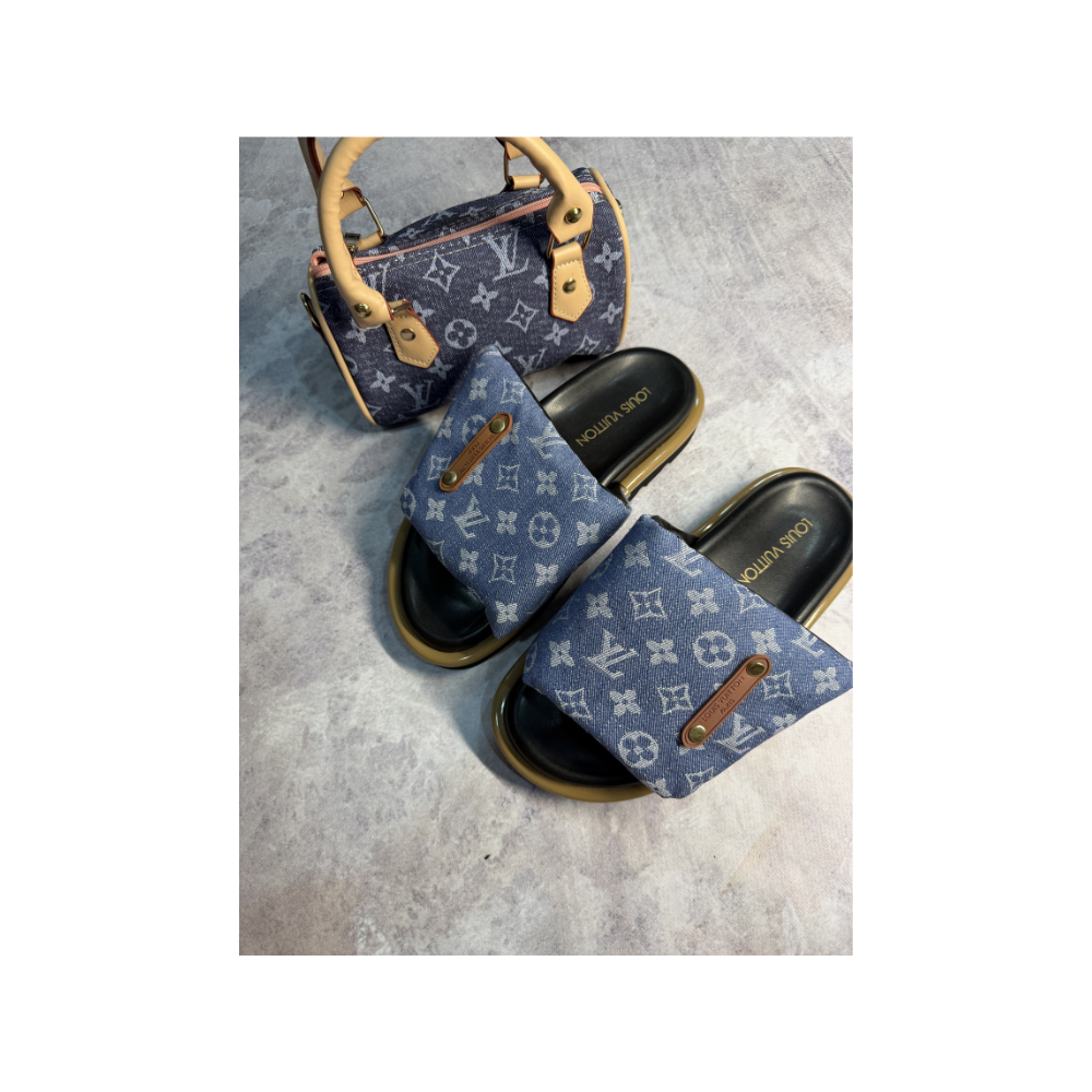 LV Denim Slippers