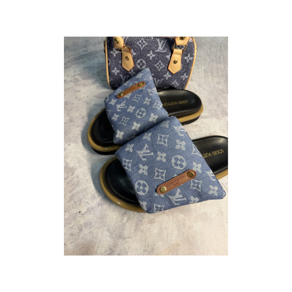 LV Denim Slippers