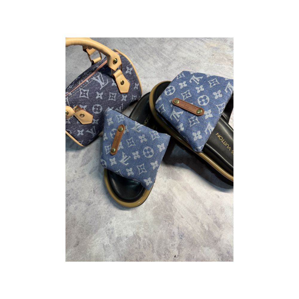 LV Denim Slippers