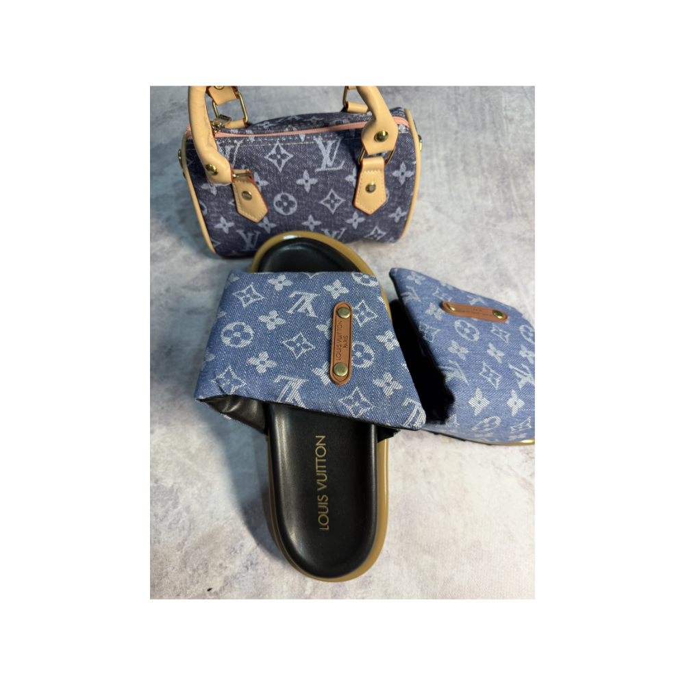 LV Denim Slippers